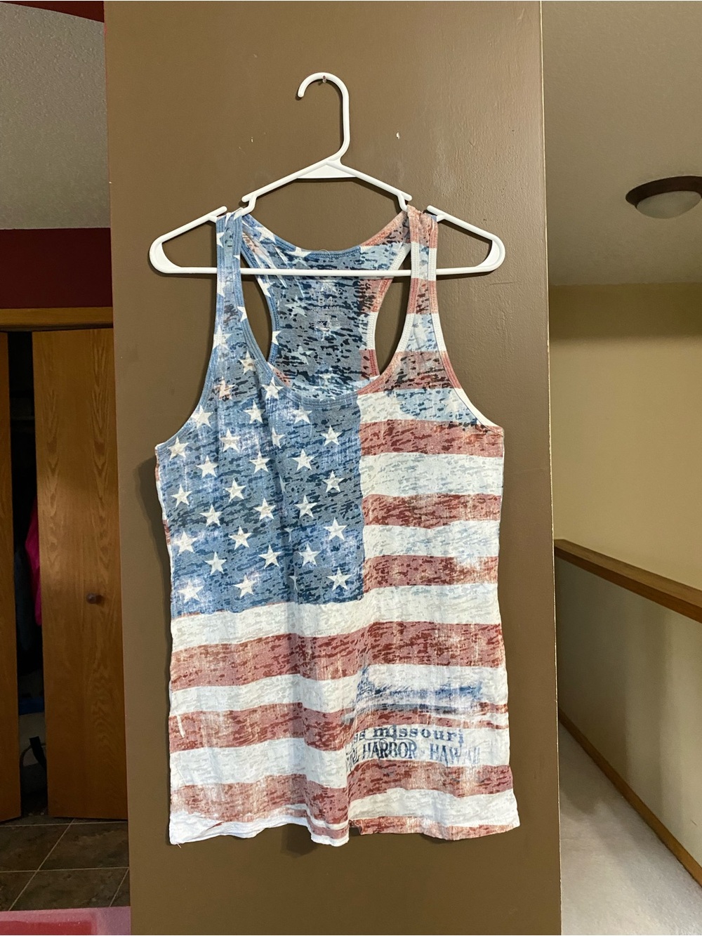 American Flag Tank Top - Red, White & Blue